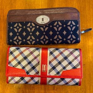 2 Wallets: Fossil & DAKS